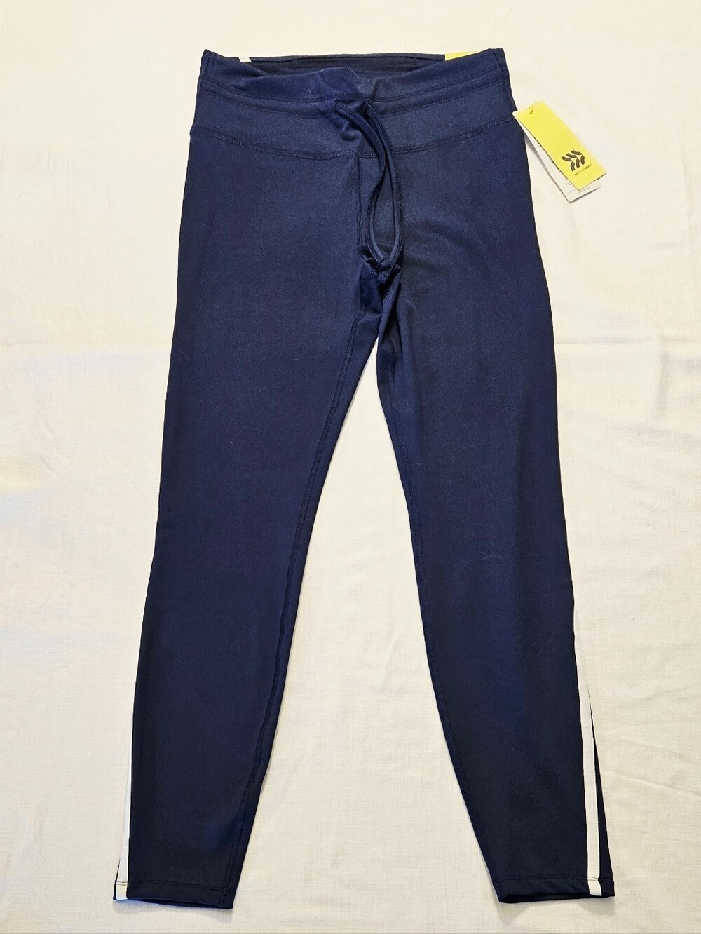 All In Motion Navy Athletic Leggings with Side Stripe - Picture 1 of 7